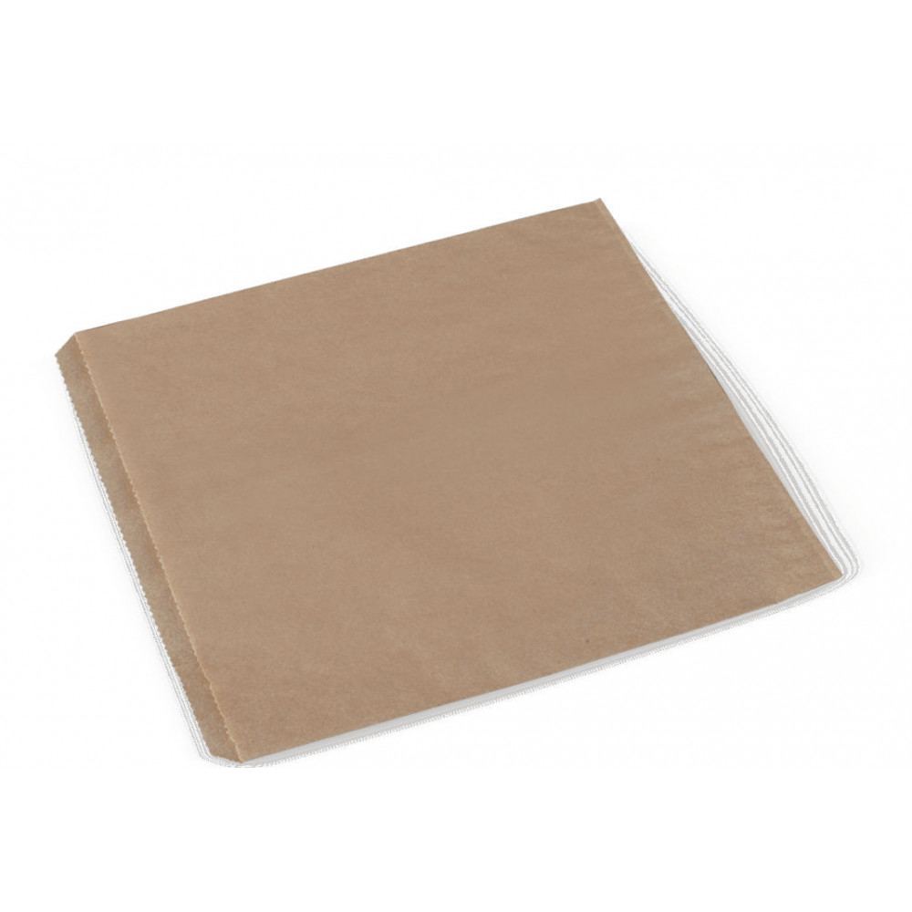 1W Brown Flat Paper Bag 180x160mm 500 per pack